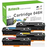 Aztech 4PK High Yield Cartridge 046 Compatible for Canon Cartridge 046 046H CRG 046 046H Canon Color ImageCLASS MF733Cdw, Color ImageCLASS MF731Cdw, Color ImageCLASS MF735Cdw LBP654cdw Laser Printer