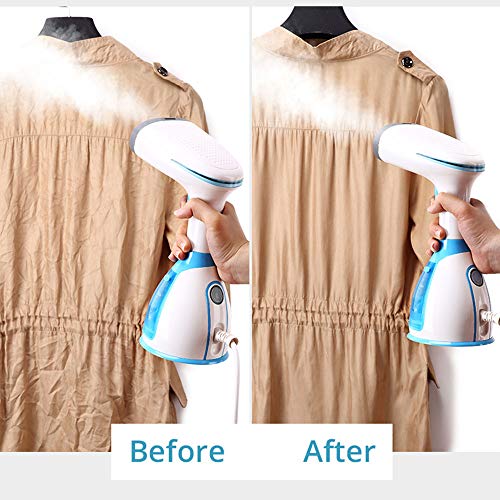 May Steam Fast Garment Steamer for Clothes, Powerful 7-1 Fabric Steamer for Home/Travel. Remove Wrinkles/Steam/Soften/Clean Fast-Heat Safe Ironing 280ml 1100W