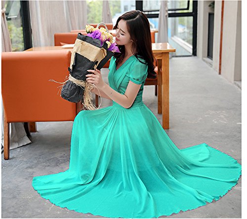 aashish garments green front pletes women crepe maxi dress