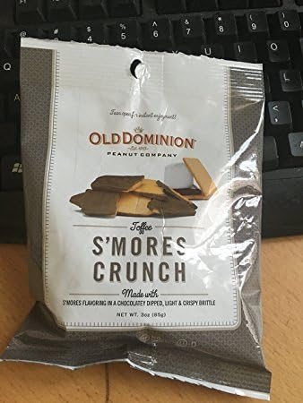 Old Dominion Toffee S'mores Crunch (Made with S'mores Flavoring In A Chocolatey Dipped, Light & Crispy Brittle) 3 Oz.!!!!!!!!