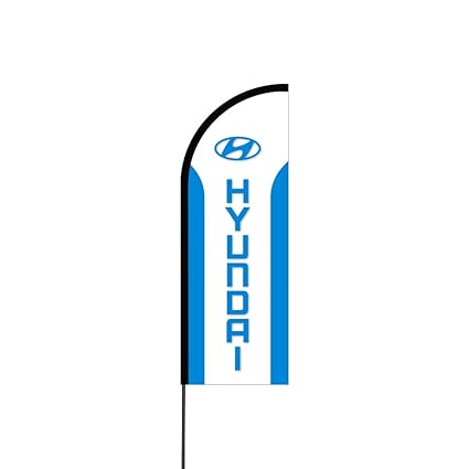 Amazon Com The Curbie Hyundai Feather Flag Flex Banner Carbon