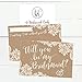 Hadley Designs 15 Will You Be My Bridesmaid Cards Kraft Lace, I Can't Say I Do Without You, Rustic Bridesmaids Proposal Note For Gifts, Blank Ask To Be Your Bridesmaids Invitations Set