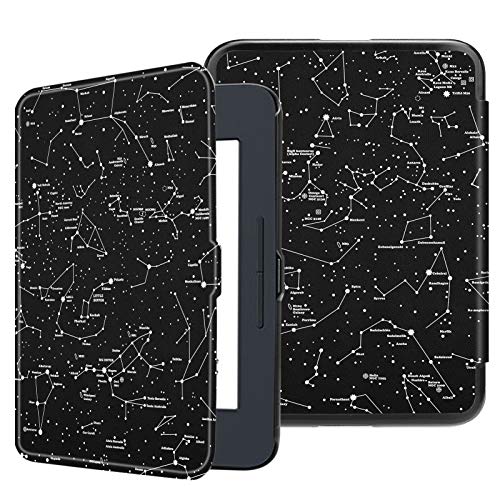 Fintie SlimShell Case for Nook GlowLight 3, Ultra Thin and Lightweight PU Leather Protective Cover for Barnes and Noble Nook GlowLight 3 eReader 2017 Release Model BNRV520, Constellation