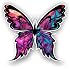 Dan Morris Celestial Day & Night Butterfly Vinyl Sticker Decal – 5” X 3.75” Outdoor Weatherproof Decal