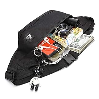 Best Fanny Pack 2019 - Fanny Packs for Women & Men Unisex Waist Bag Pack with Headphone Jack and Zipper Adjustable Strap Black Fanny Pack for Outdoors Sport Workout Traveling Casual Running Hiking Cycling Gym