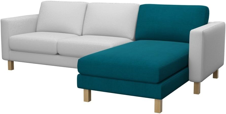 Soferia Housse Supplementaire Ikea Karlstad Meridienne Element Complementaire Tissu Elegance Turquoise Amazon Fr Cuisine Maison
