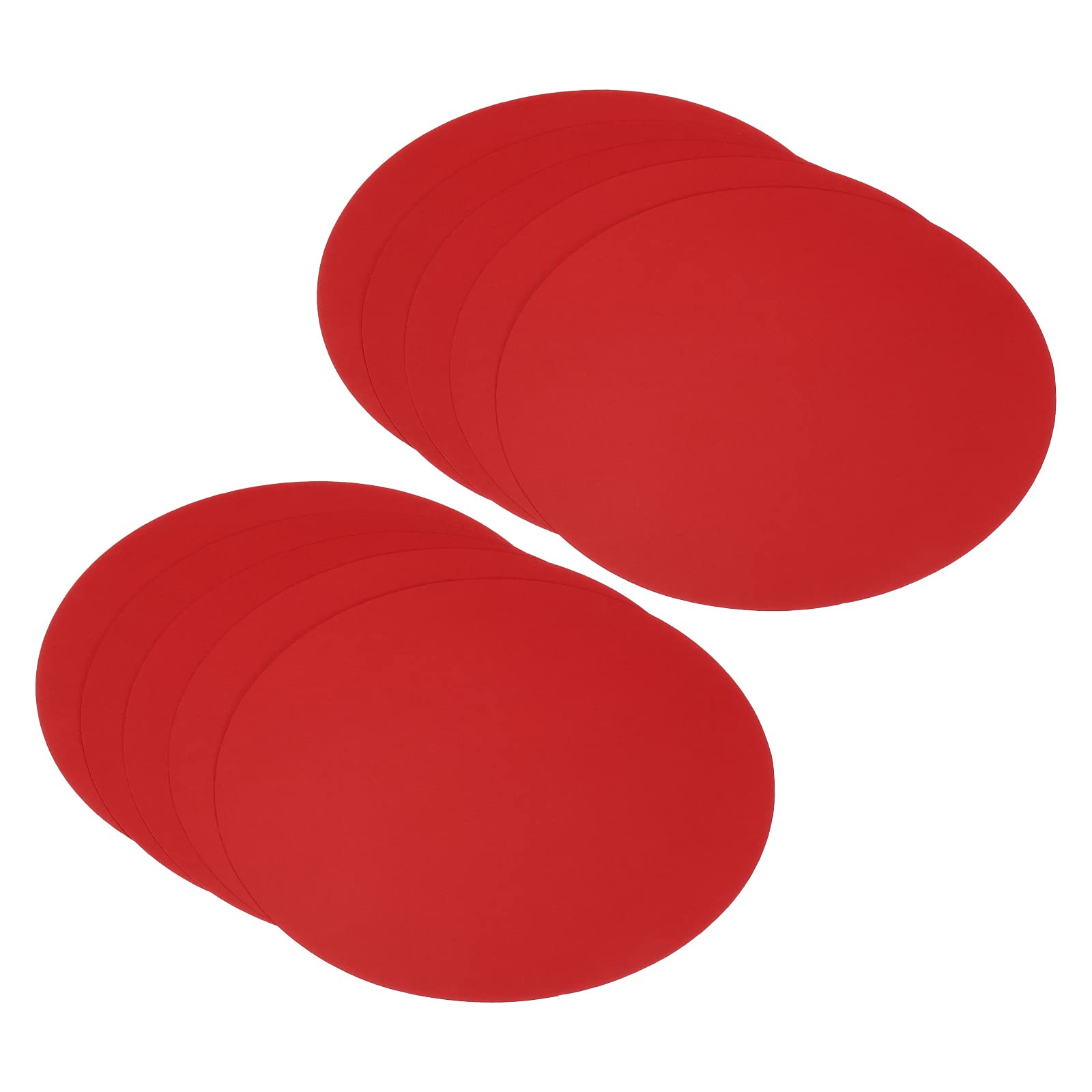 PATIKIL 9.8-inch Round Cardboard Paper, 50 Pcs Blank Disc Circles Slices for Party Decorations DIY Craft Arts Drawing Painting Writing, Red