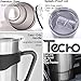 Techo 30 oz Stainless Steel Insulated Tumbler Coffee Travel Mug with Lid and Straws for Hot and Cold Drink