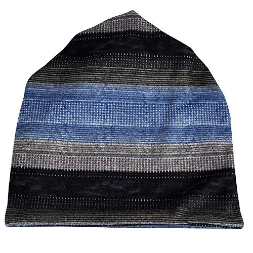 Paladoo Chemo Caps Cancer Headwear Infinity Scarf for Women (2 Pack Blue Stripes)