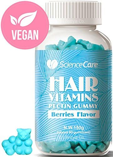 Hair, Skin, Nail Biotin Gummies (1 Month Supply) Vitamin Gummy Bears for Hair Growth & Thickness | Men & Women of All Ages & Hair Type | Vegan & Gluten Free, 15+ Natural Ingredients & Multivitamins