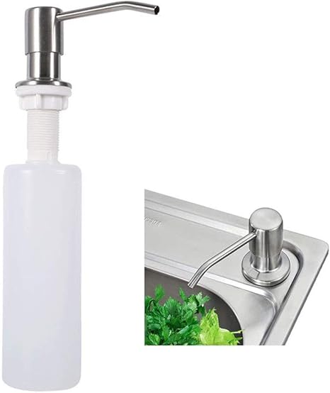 Plastic Liquid Soap Dispenser For Kitchen Sink Dish Soap Dispenser Pump Soap Dispenser With 12 Ounce Bottle Amazon De Home Kitchen