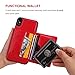 KIHUWEY Compatible with iPhone Xs Max Wallet Case with Credit Card Holder, Leather Kickstand Durable Shockproof Protective Hidden Magnetic Closure Cover for iPhone Xs Max 6.5 Inch (Red)