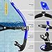 ZIONOR T1 Snorkel Lap Swimming Swimmer Training Diving Snorkeling Comfortable Mouthpiece One-Way Purge Valve for Pool Open Water - Blue
