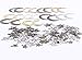 BIHRTC Pack of 100 Metal Moon Star Charms Pendant for DIY Craft Jewelry Making Accessory
