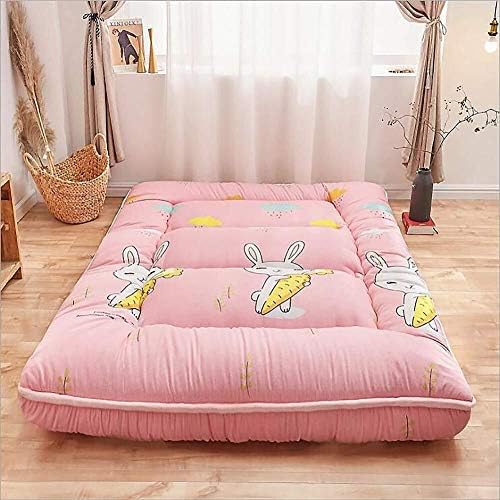 CVNJSKDKH Traditional Japanese Quilting Futon mattresses, Thicken Tatami Mattress Foldable Floor mat, Four Seasons Available Mattress pad (Color : B, Size : Full)