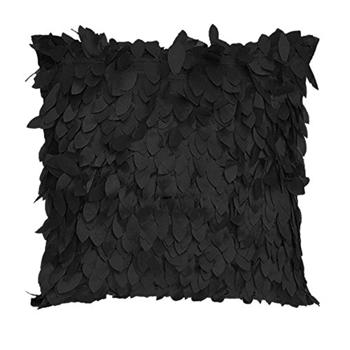 UPC 642709993582, Fallen Leaves Feather Couch Cushion Cover Home Decor Sofa Throw Pillow Case Black