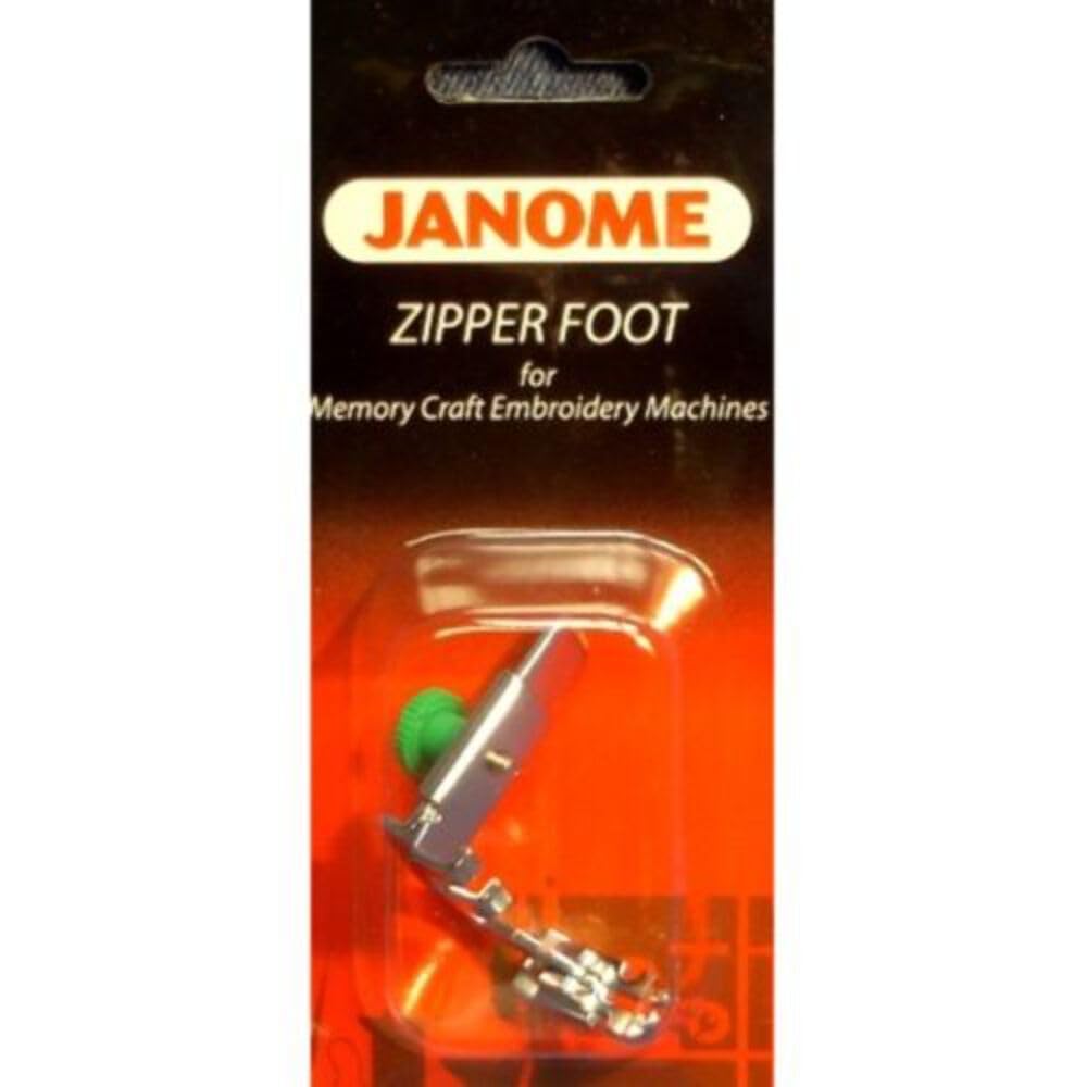 Janome Zipper Foot 200334002 for Memory Craft Emb Machines, Plastic