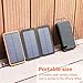 FEELLE Solar Charger 24000mAh, Solar Power Bank with 3 Solar Panels and Dual Fast Charging Outputs, External Battery Pack Outdoor Waterproof Phone Charger for iPhone, Samsung etc