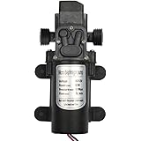 Hooshing 12V 60W Micro Electric Diaphragm Water Pump Automatic Switch High Pressure Car Washing Spray Water Pump 5L/min 116PS