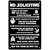 Cuarevw No Soliciting Sign for House Funny - No Soliciting Signs for House Door Office Business 8x12 Inch