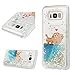 YOKIRIN Galaxy S8 Plus Case, Liquid Glitter Silicone Quicksand Case Floating Moving Bling Hearts Sparkly Print Clear Shockproof Protective Cover for Samsung Galaxy S8 Plus, Cat & Fish Love