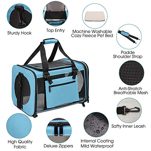 Prodigen Pet Carrier Airline Approved Pet Carrier Dog Carriers for