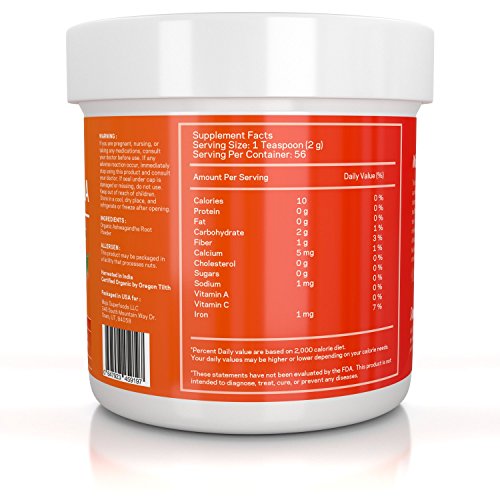 MAJU's Organic Ashwagandha Root Powder - Finely Ground ...