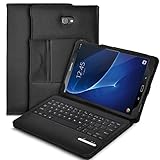 IVSO Samsung Galaxy Tab A 10.1 Keyboard case - Ultra-Thin PU Leather DETACHABLE Bluetooth Keyboard Stand Case / Cover for Samsung Galaxy Tab A SM-T580N/T585N 10.1-inch 2016 Tablet (Black)