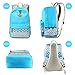 Aiduy School Backpack, Lightweight Canvas Bookbags Shoulder Daypack Handbag (Blue)
