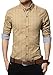 LOCALMODE Men's 100% Cotton Long Sleeve Plaid Slim Fit Button Down Dress Shirt XX-Large Navy Blue