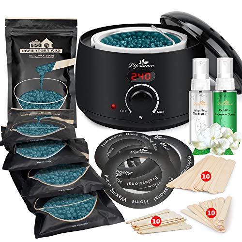 Waxing Kit, Digital Wax Warmer Hair Removal with 5 Packs of Wax Beads(17.64oz total), Lifestance Wax Machine with 43 Items,Wax Pots Professional for All Hair Types,Eyebrow,Facial,Body,Bikini,Brazilian - Thumbnail 7