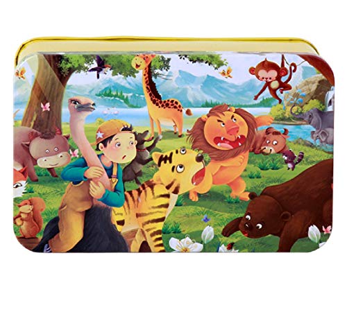 100/200 Pieces Kids Wooden Jigsaw Puzzle, Kids Educational Puzzles Toys to Develop Dexterity and Problem Solving, with a Storage Box