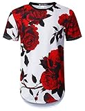 URBANTOPS Mens Hipster Hip Hop Baby Pink Floral
