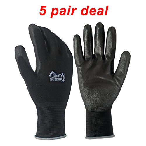 5 PACK Gorilla Grip Gloves - Extra Large XL