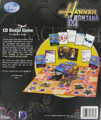 Cardinal Industries Hannah Montana CD Board Game in Guitar Shape Portfolio