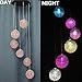 Solar Wind Chime, Mobile Waterproof Color Changing Wind Chimes Spiral Spinner Decorative Romantic Hanging Wind Ball Light for Indoor/Outdoor/Patio/Garden/Balcony Decor