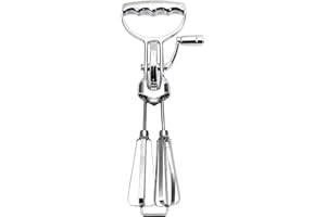 Egg Beaters Hand Crank, 12 Inch Manual Hand Mixer, Rotary Egg Mixer with Double, Labor-Saving Stainless Steel Hand Beater for