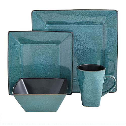 Gibson Elite Kiesling 16 Piece Dinnerware Set, Turquoise Pricepulse