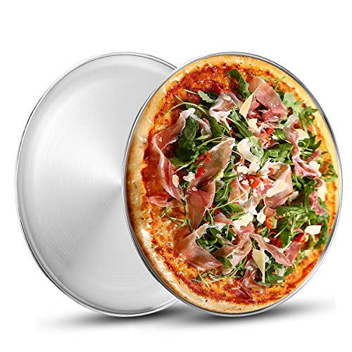 Stainless Steel Pizza Pan 13½ inch Deedro Round Pizza Tray Pizza