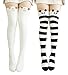Urban CoCo Women's Cartoon Fuzzy Socks Winter Warm Over Knee High Socks (2 Pack-A)