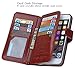 iPhone 6 plus/6S plus 2 in 1 Wallet Case，Hynice Folio Flip PU Leather Case Magnetic Detachable Slim Back Cover Card Holder Slot Wrist Strap wallet for iPhone 6 plus/6S plus 5.5