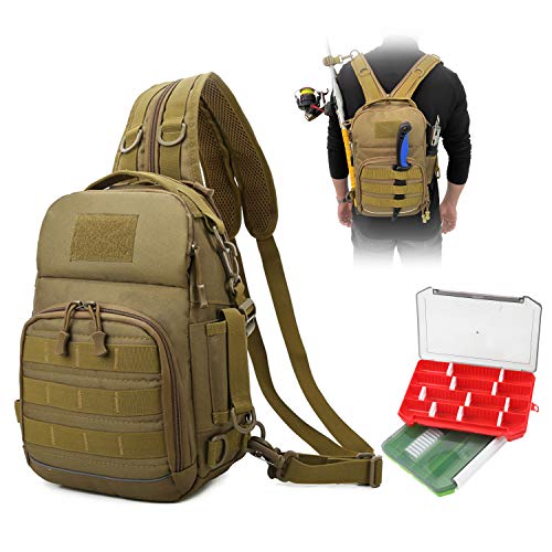 YLINSHA Fishing Backpack,Fishing Tackle Backpack,Equipped with Two Combinable Fishing Tackle