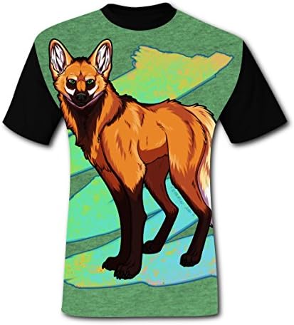 LZQ Tshirt Man Crew Neck New Cool Tshirt 3D Custom Made With Maned Wolf For Men