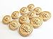11 Pieces Gold Metal Blazer & Suits Button Set - Shallow Relief Surface King's Crown - for Blazer, Suits, Sport Coat, Uniform, Jacket