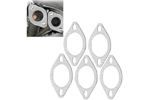 KIMISS 2.5 inch Exhaust Gasket, Aluminium Alloy 2 Bolt Flange Gasket Exhaust Header Down Pipe Collector Exhaust Flange Gasket