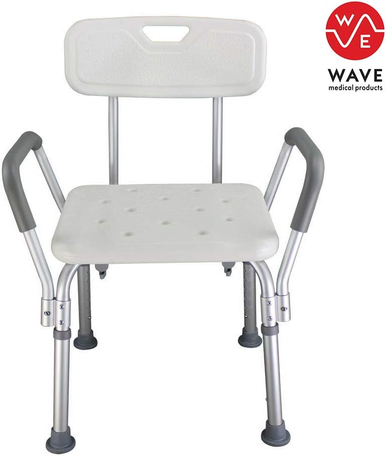 Medokare Shower Chair with Rails Handicap Tub Shower Seats for Adults