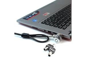 RUBAN Notebook Lock and Security Cable (PC/Laptop) Two Keys 6.6 Foot (Black)