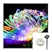 Aluvee Solar Rope String Light,Garden Decoration Outdoor Waterproof Rope String Christmas Lamp Wedding Party Tree Xmas Decoration Tree Xmas (33ft/100LED,Multicolor + PVC Tube)