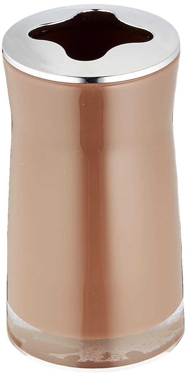 RIDDER Toothbrush Holder, Acrylic, Brown, Approx. 6,8 x 6,8 x 12,5 cm