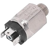 1/4in Thread Diaphragm Type Pressure Switch Stainless Steel Rubber Pressure Switch for Compressed Air and Water
